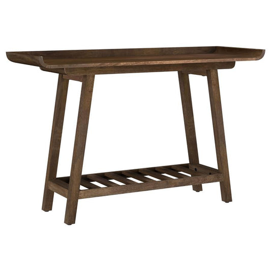 Ornelas - Console Table With Slatted Shelf - Mango Brown Coaster Fine Furniture