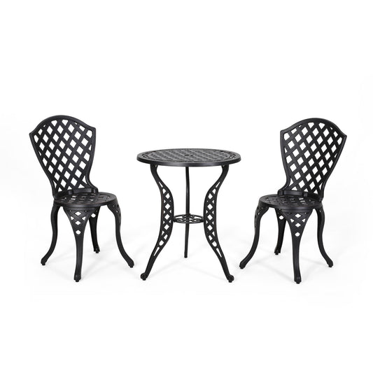 Bono Metal Bistro Set - Black Noble House
