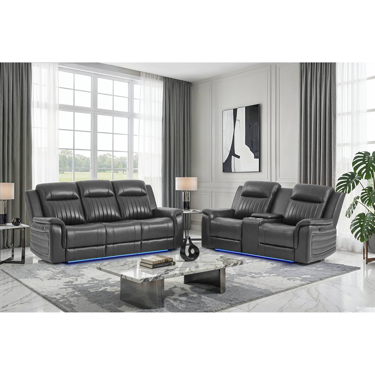 Ian - Set With Power Reclining Global Furniture USA