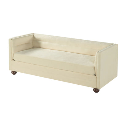 3 Seater Sofa Upholstery With Square Arms, Living Room Couch Noble House