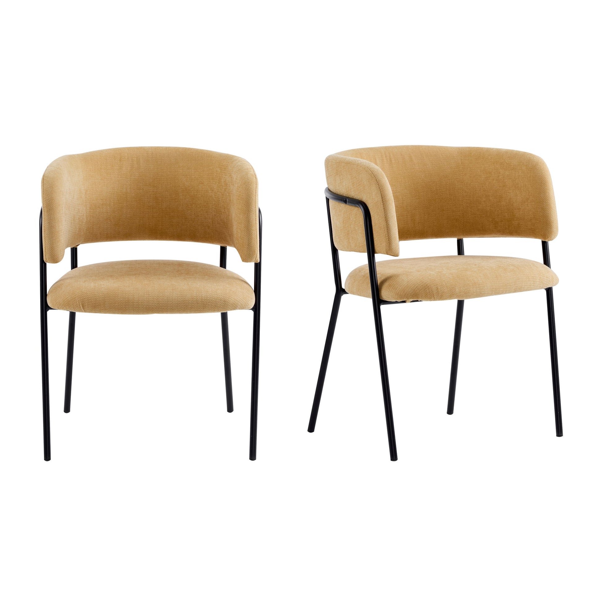 Modern Upholstered Arm Dining Chair Set Noble House
