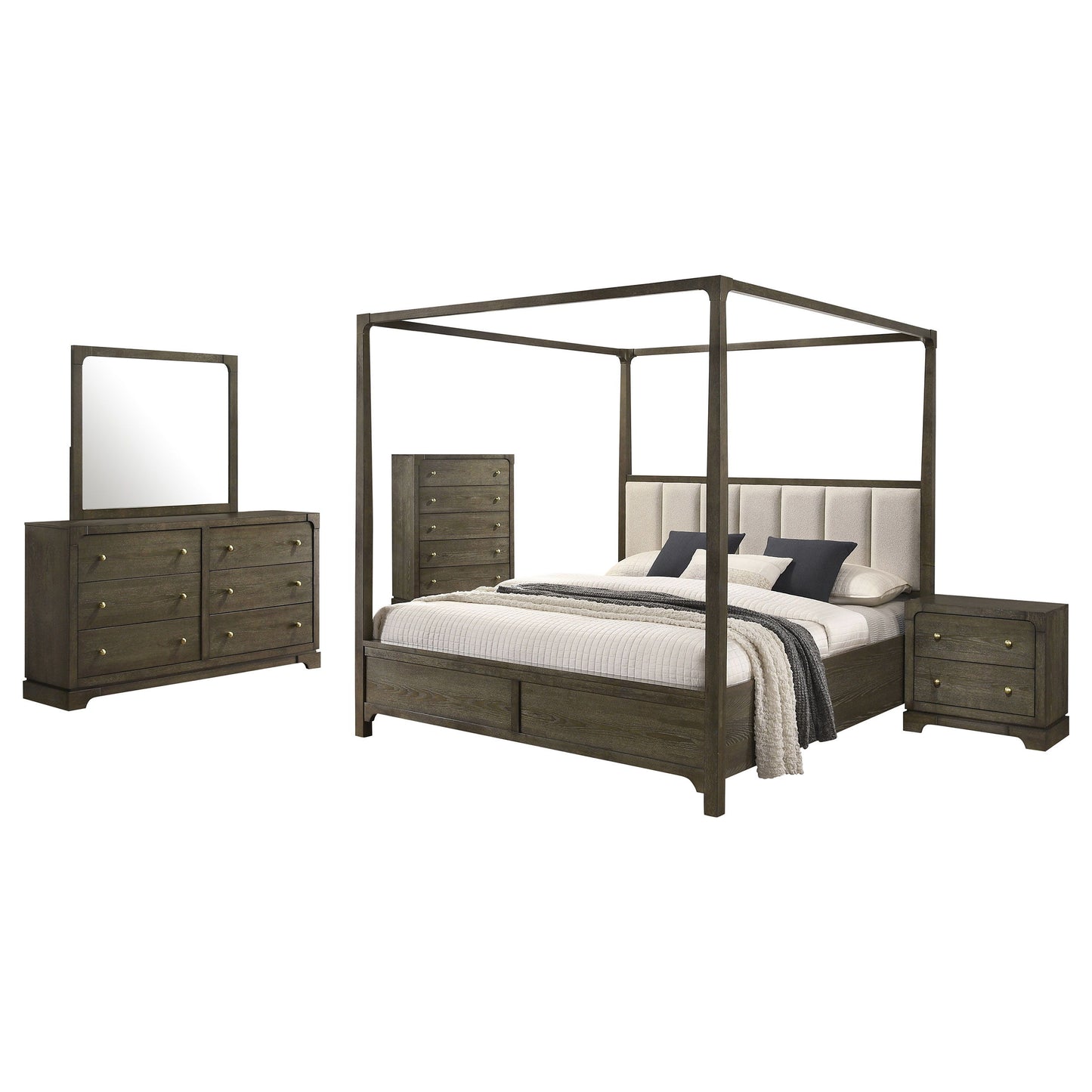 Gran Park - 5-Piece Queen Bedroom Set - Dark Cocoa