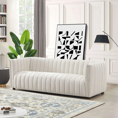 April - Mid-Century Modern Luxury Tight Back Boucle Couch Ashcroft Furniture