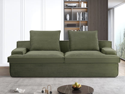 Nimbus - Oversized Full Foam 4 Seater Couch For Living Room Upholstered In Soft Corduroy, Wide Armrests US Pride