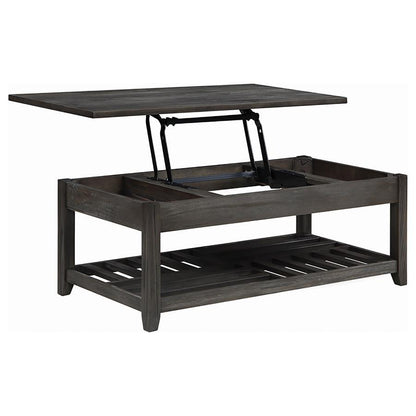 Cliffview - Rectangular Wood Lift Top Coffee Table - Gray