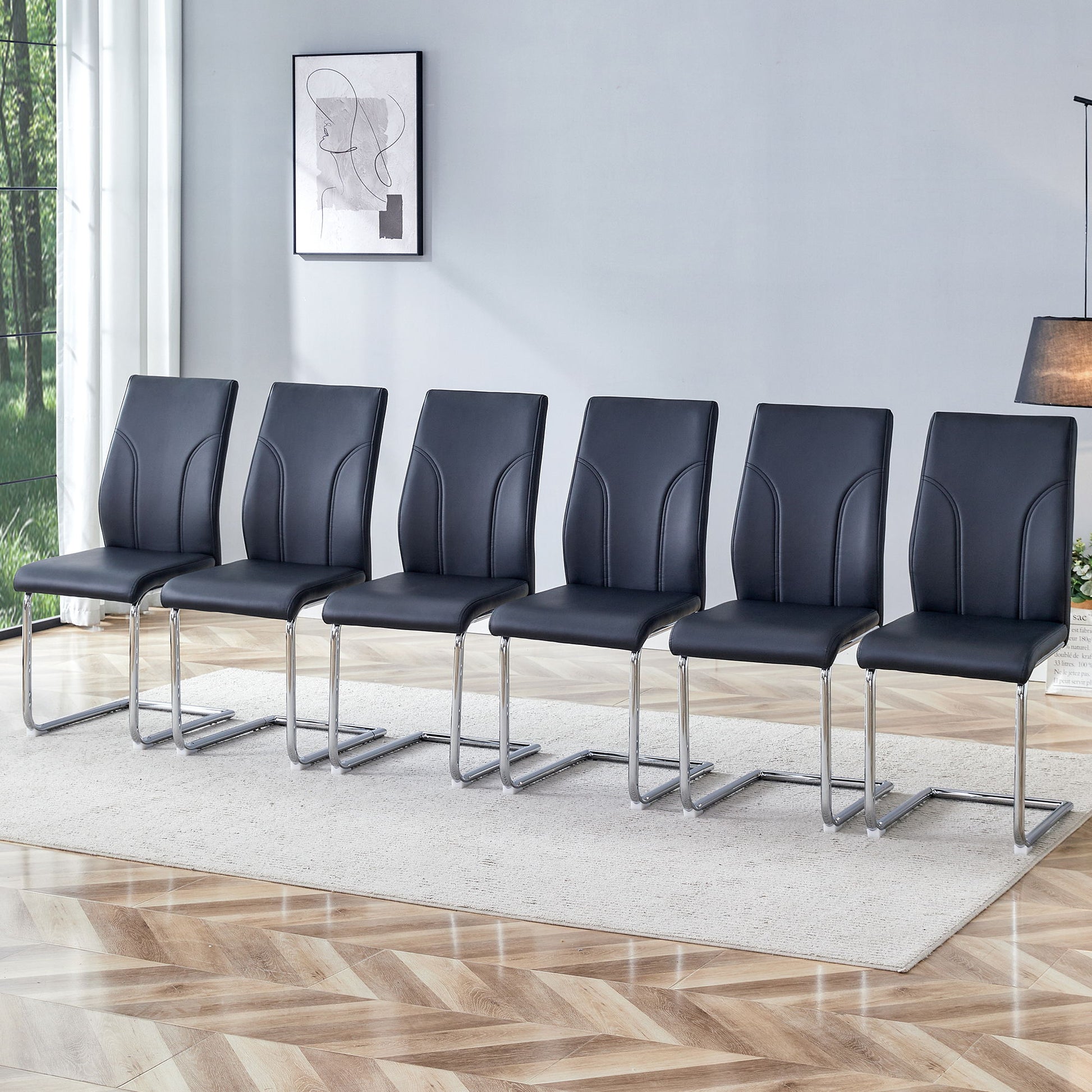 Modern Dining Chairs With High Backrest And Sturdy Legs Home Essentials
