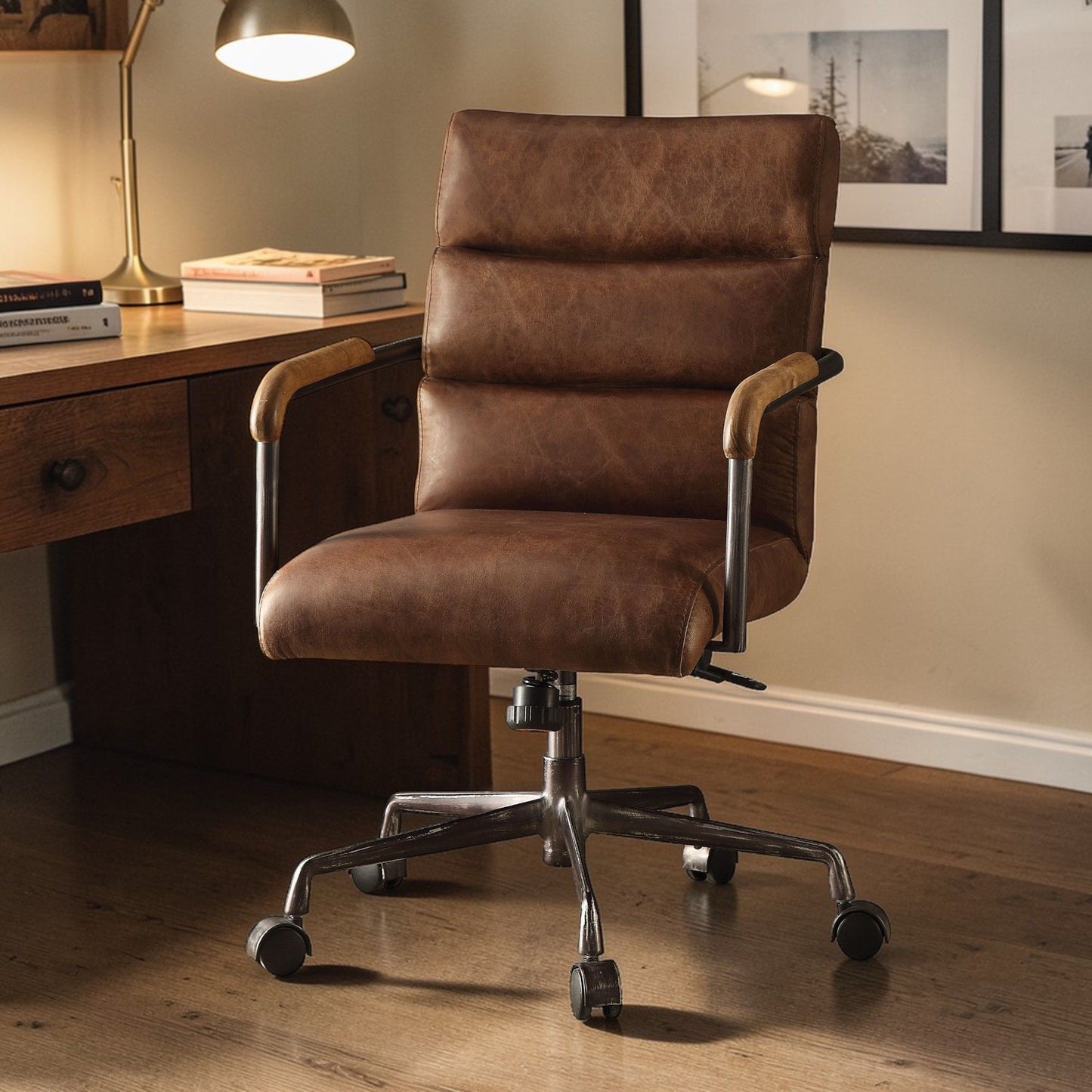 Harith - Retro Top Grain Office Chair Acme