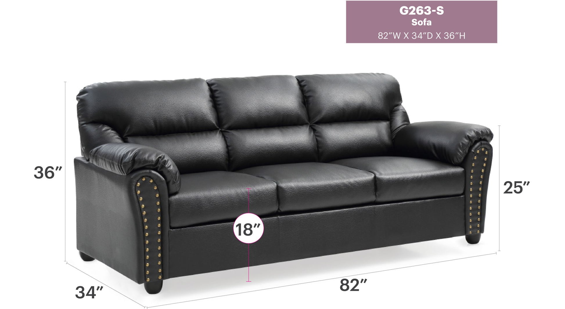 Olney - Sofa - Black Glory Furniture