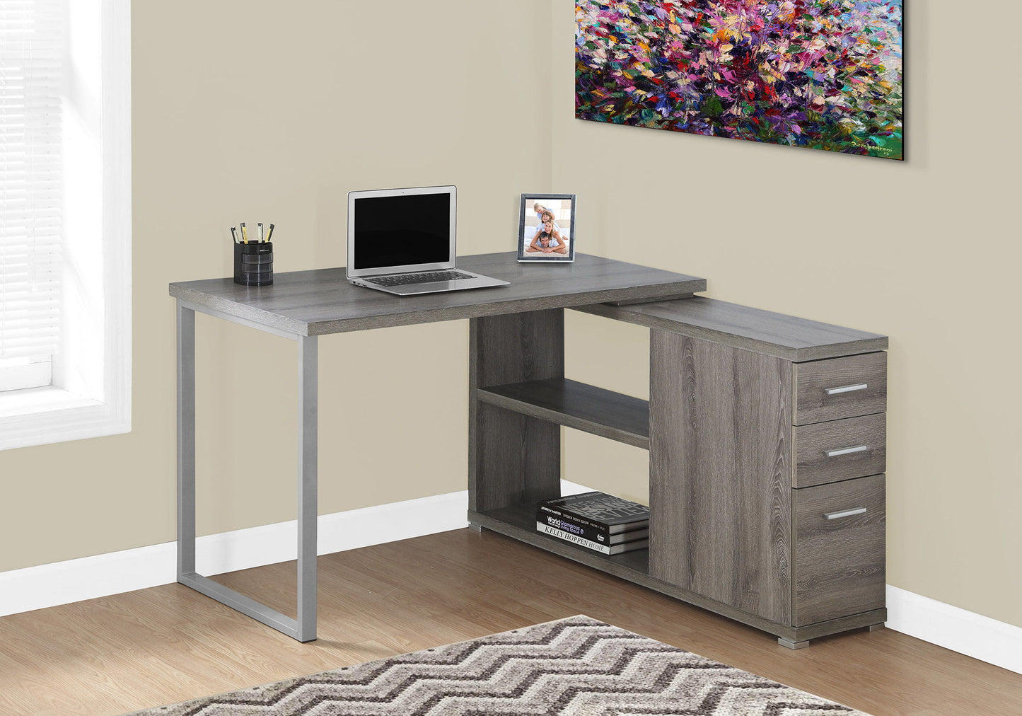 Computer Desk, Home Office, Corner, Left, Right Set - Up, Storage Drawers, L Shape, Laptop, And Contemporary & Modern 8th Street