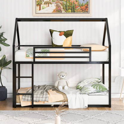House Bunk Bed With Built In Ladder Hearth and Haven