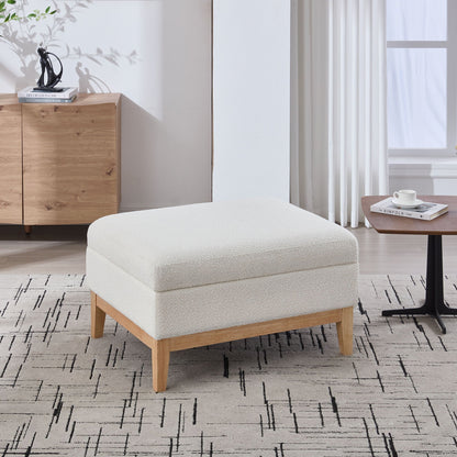 Upholstered Storage Ottoman With Reversible Lid Coffee Table, Foot Stool Home Essentials