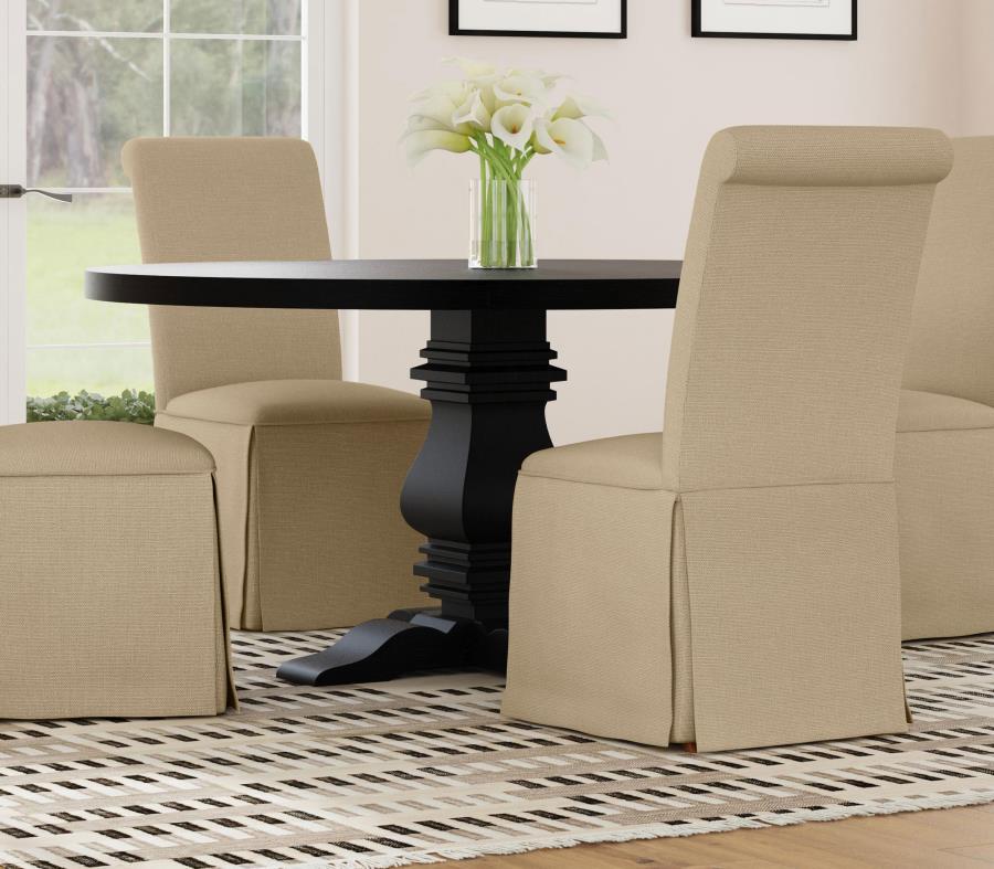 Florence - Round Pedestal Base Dining Table Coaster Fine Furniture