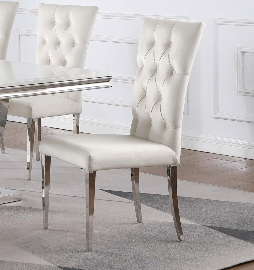 Kerwin - Velvet Upholstered Dining Side Chair (Set of 2) CoasterElevations