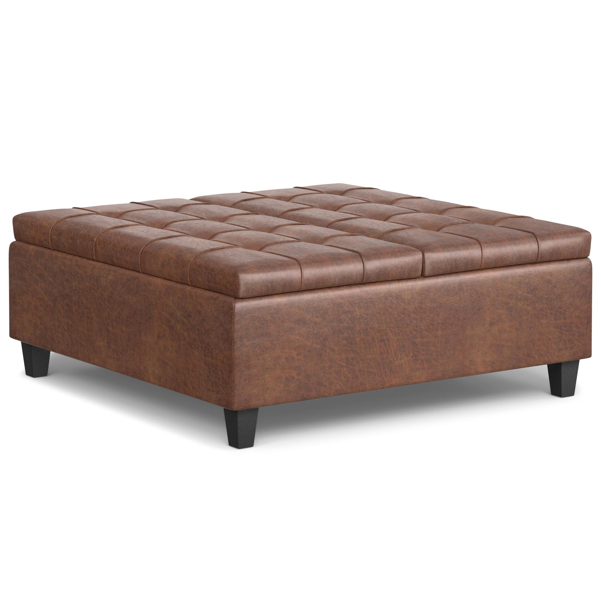 Harrison - Upholstered Coffee Table Storage Ottoman Simpli-Home