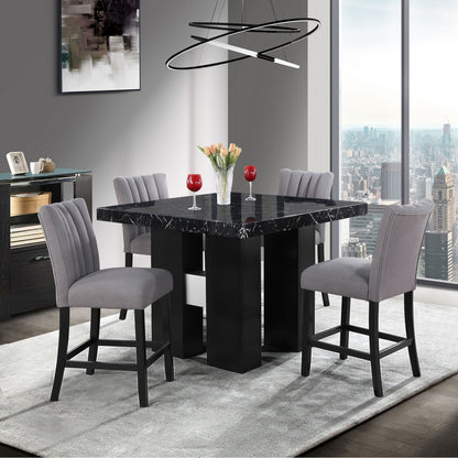 Mikha - Bar Table And 4 Bar Stools Global Furniture USA