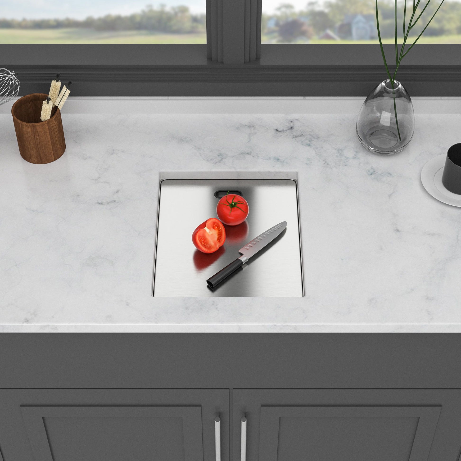 Modern Undermount Bar Sink With Folding Faucet Daily Nest
