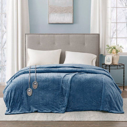 Heated Plush - Blanket - Sapphire Blue Beautyrest