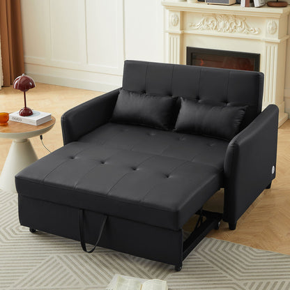 Convertible Sleeper Bed, Adjustable Oversized Armchair With 3 USB Ports Hearth and Haven