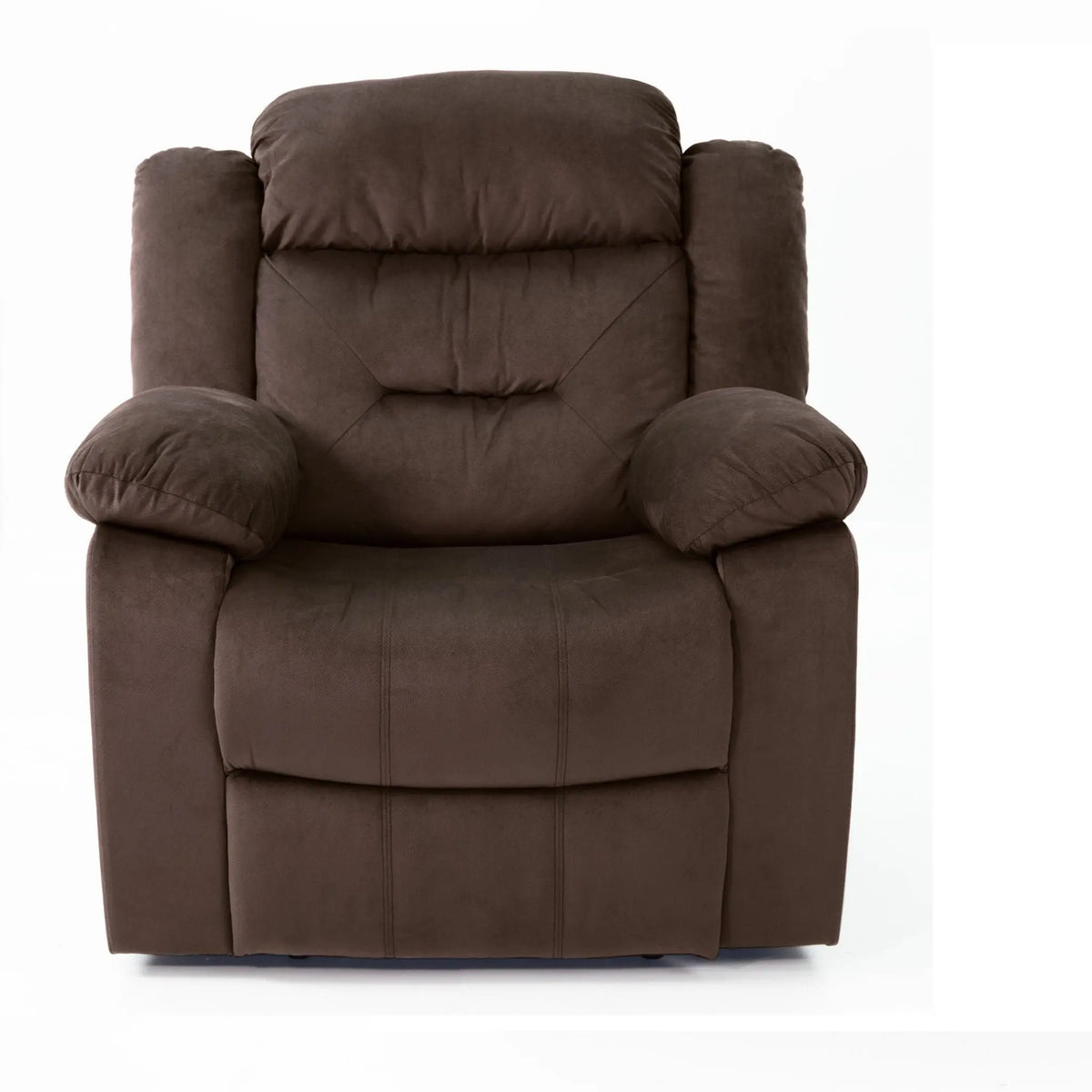 Modern Manual Recliner With Padded Seat And Pillow Arms Home Essentials