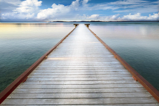 Long View Pier By Danita Delimont - Blue