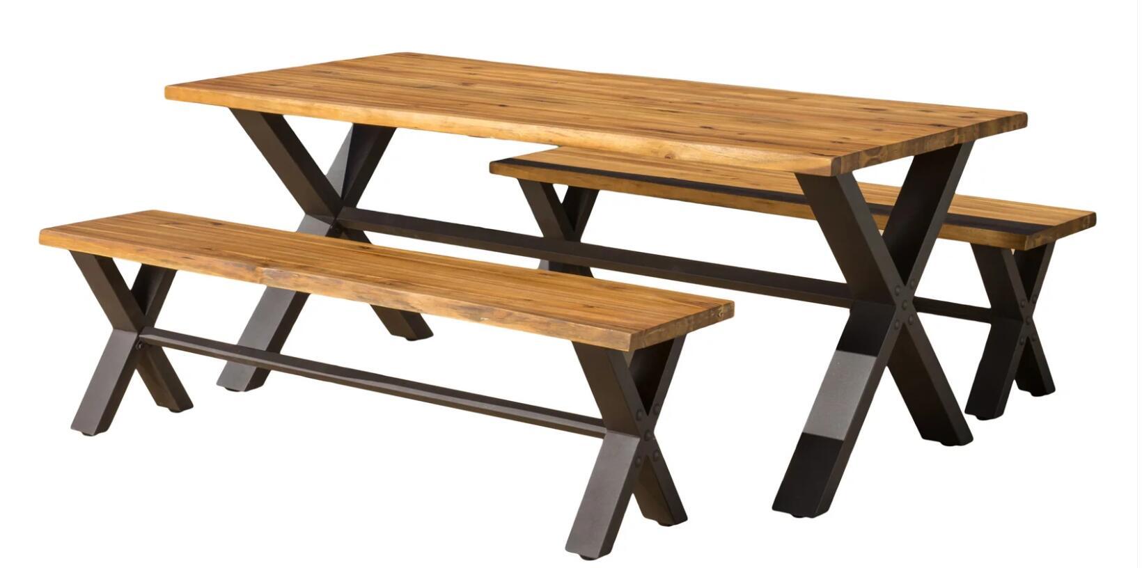 Sanibel - 3 Piece Dining Set - Teak Noble House