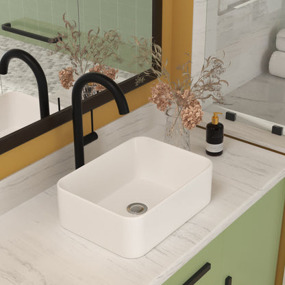 Sleek Ceramic Rectangular Vessel Bathroom Sink Daily Nest