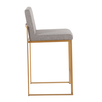 Fuji - Contemporary High Back Stylish Counter Stool Lumi Source