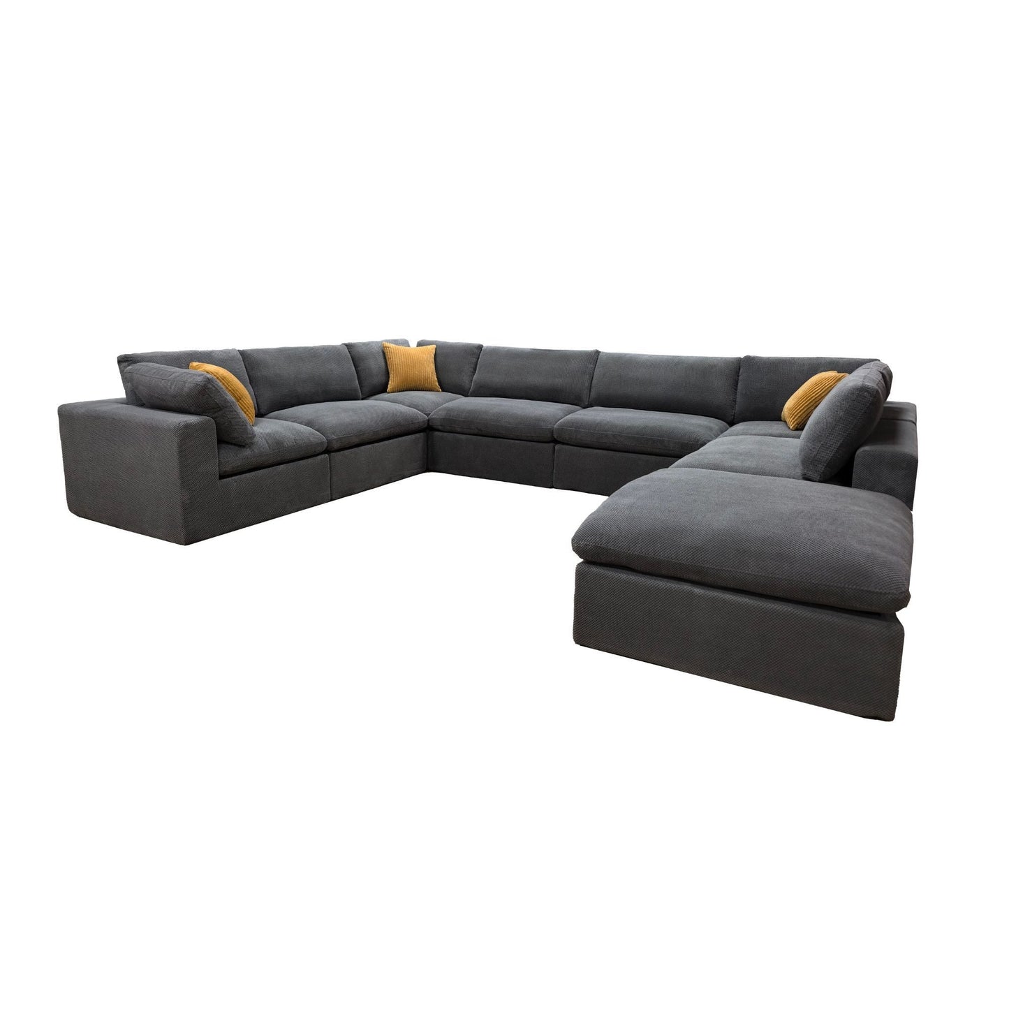 Custom Configuration Modular Sectional & Toss Pillows Home Essentials