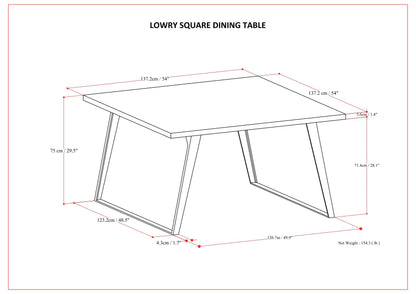 Lowry - Handcrafted Square Dining Table Simpli-Home