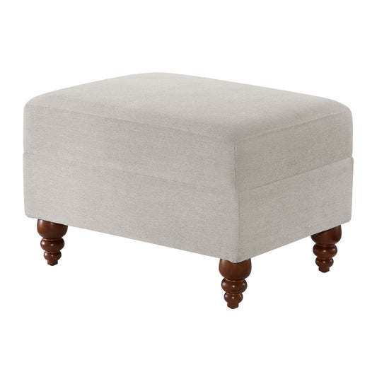 Candor - Ottoman Upholstered Footrest - Beige / Gray Home Essentials