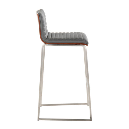 Mason Mara - Contemporary Fixed Height Barstool (Set of 2) Lumi Source