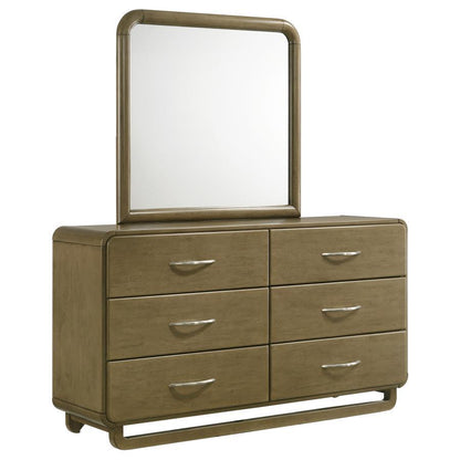 Amsbury - 6-Drawer Dresser And Mirror - Nutmeg Coaster Fine Furniture