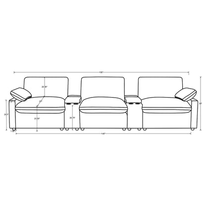 Hollander - Modular Power Reclining Sectional Sofa Furniture Max