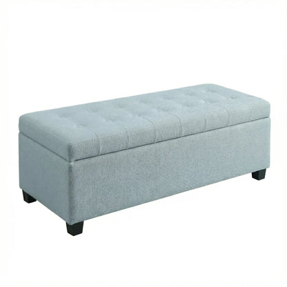 Elegant Tufted Storage Ottoman Bench Home Essentials