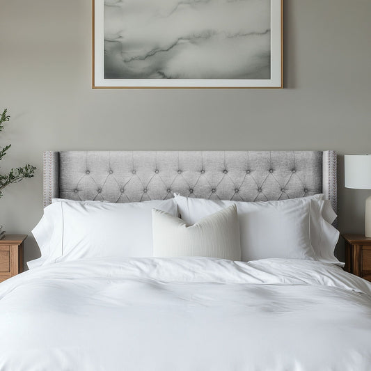 Amelia - Queen Upholstery Headboard - Gray Madison Park