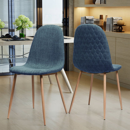 Elegant Dining Chair Set With Fabric Noble House