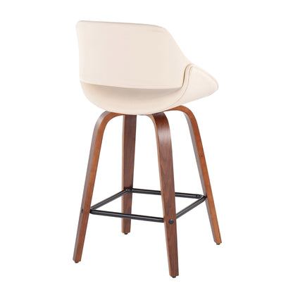 Fabrico - Mid-Century Modern, Counter Stool (Set of 2) Lumi Source