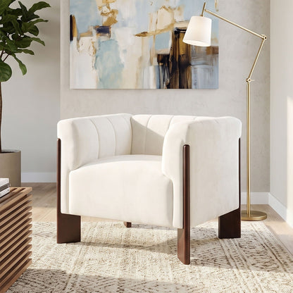 Accent Chair With Tight Back For Living Room Noble House