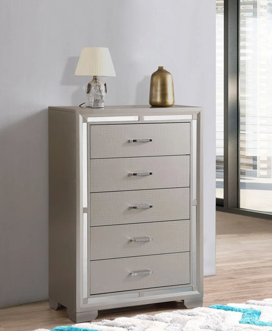 Alana - Chest - Silver Champagne Glory Furniture