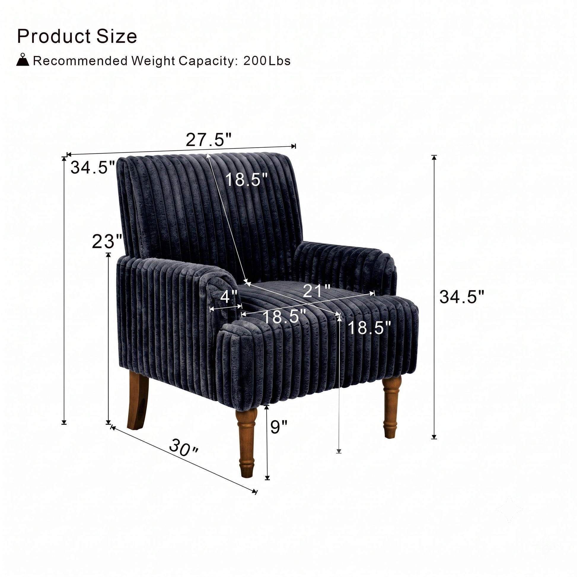 Accent Comfortable Upholstered Armchair For Living Room Home Essentials
