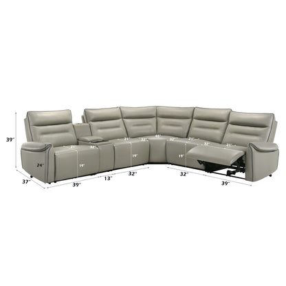Jayke - Power Motion Sectional Sofa - Light Gray Acme