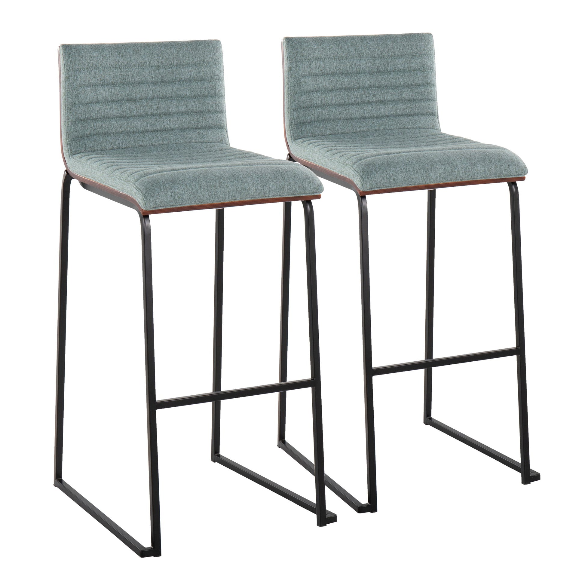 Mason Mara - Contemporary, Fixed Height Barstool (Set of 2) Lumi Source