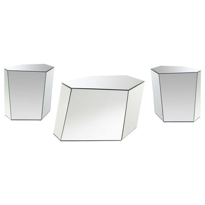 Capella - Mirrored Coffee Table Set Coaster Fine Furniture