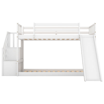 Bunk Bed With Convertible Slide And Stairway Hearth and Haven