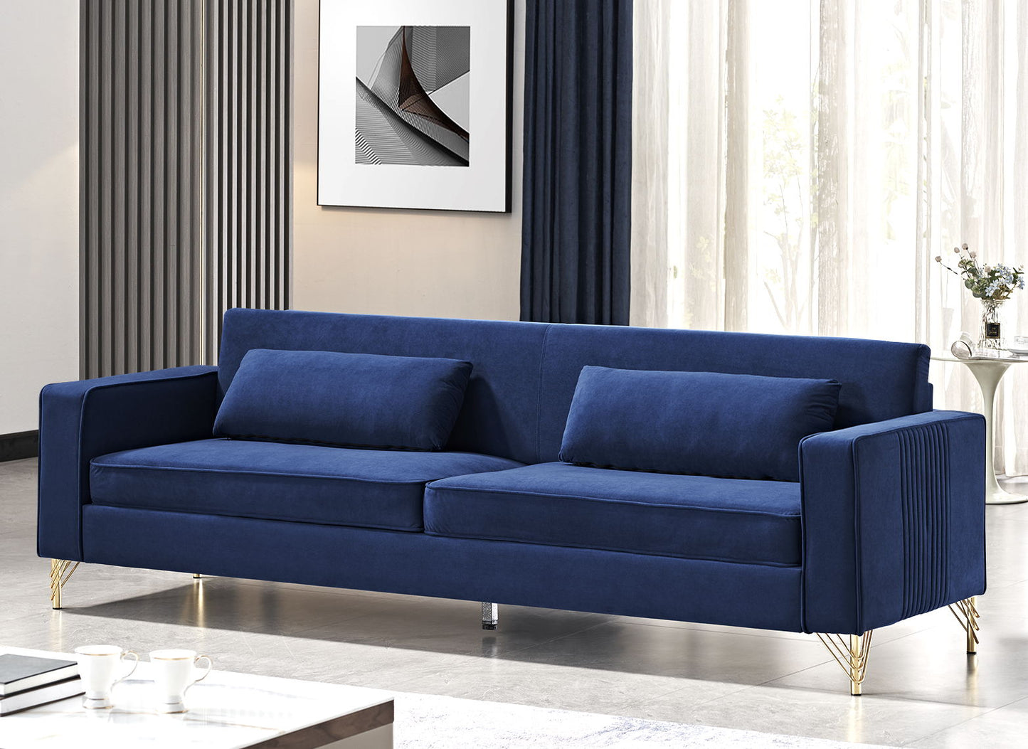Aesthetic 3 Seater Couch With Classic Modern Appeal And Luxurious Soft Comfort US Pride