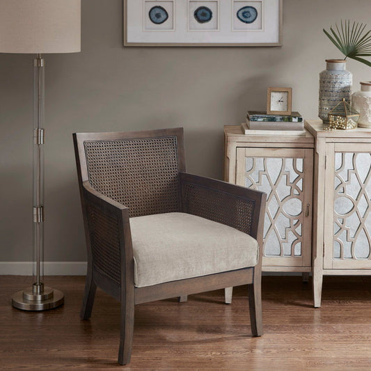 Diedra - Accent Chair - Tan / Espresso Madison Park