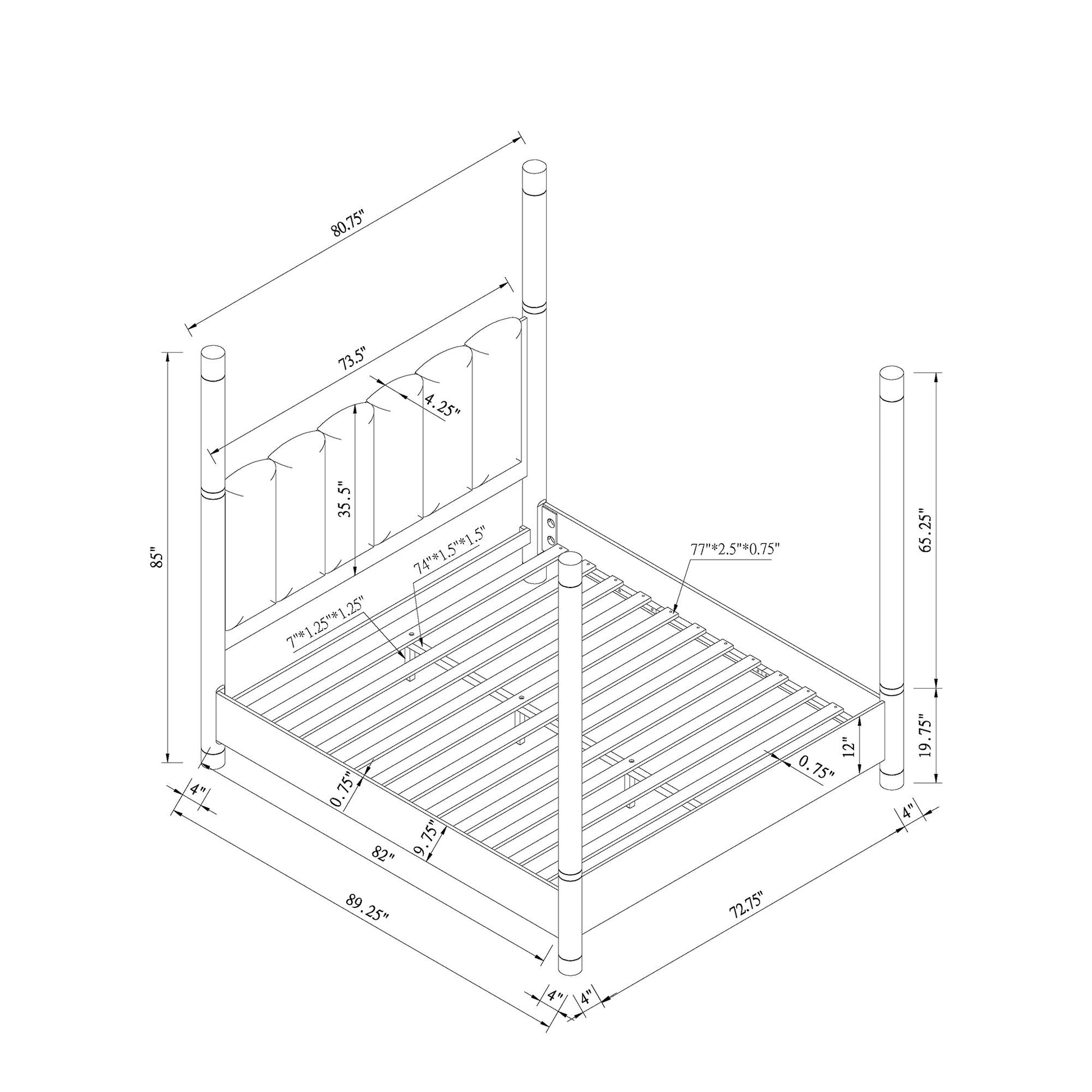 Sarai - 5 Pieces Bedroom Set With Upholstered Headboard Global Furniture USA
