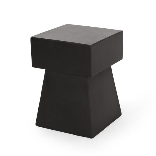 Outdoor Side Table, Patio End Table - Black Noble House