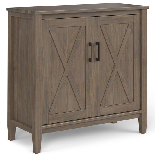 Ela - Low Storage Cabinet - Smoky Brown Simpli-Home