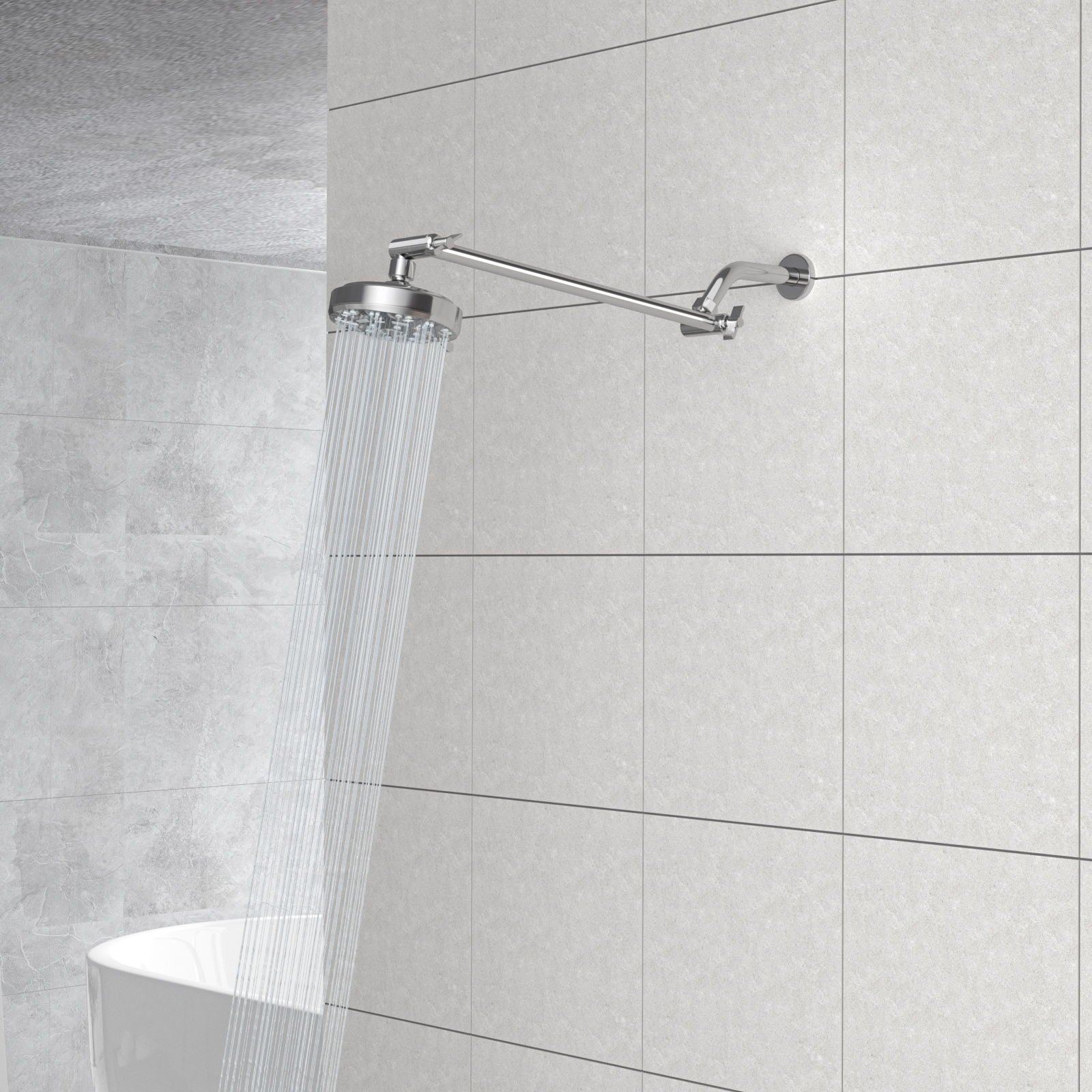 Sleek Design Stainless Steel Shower Arm Extension Daily Nest